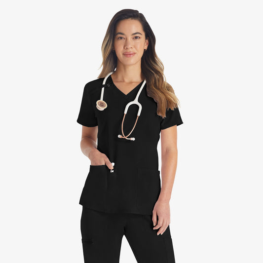 Women's EDS Essentials V-Neck Scrub Top For Women|Scrubs | Dickies