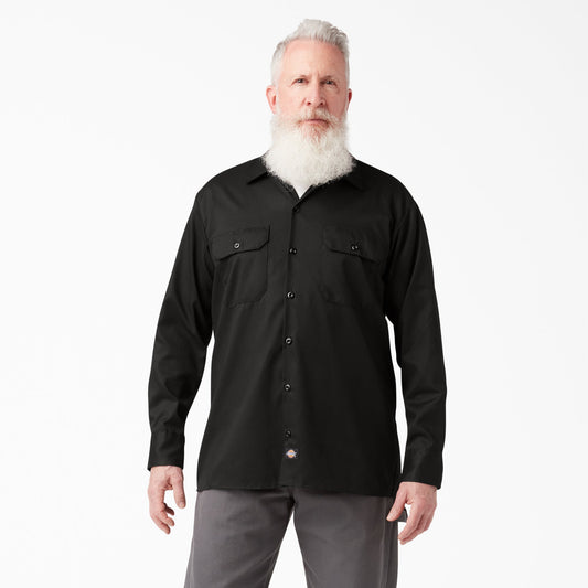 FLEX Relaxed Fit Long Sleeve Work Shirt For Men | Dickies