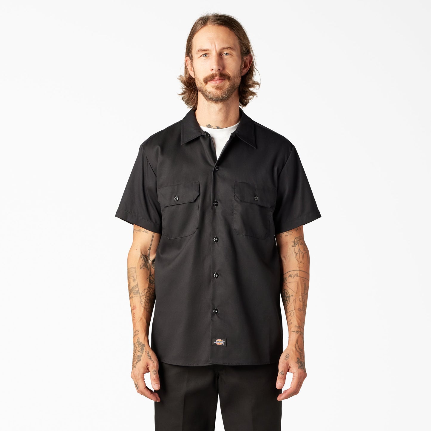FLEX Slim Fit Short Sleeve Work Shirt For Men | Dickies