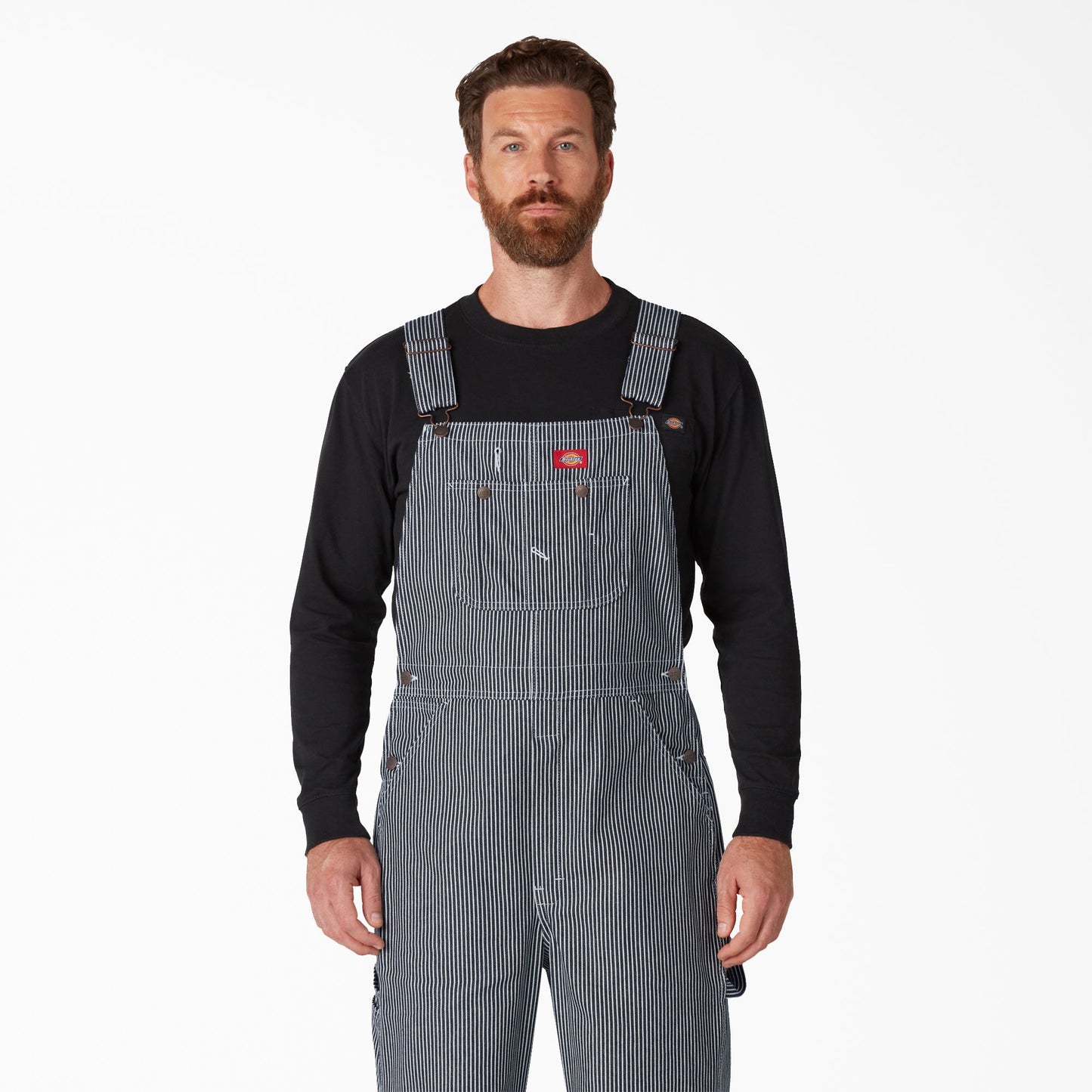 Hickory Stripe Bib Overalls For Men|Women | Dickies