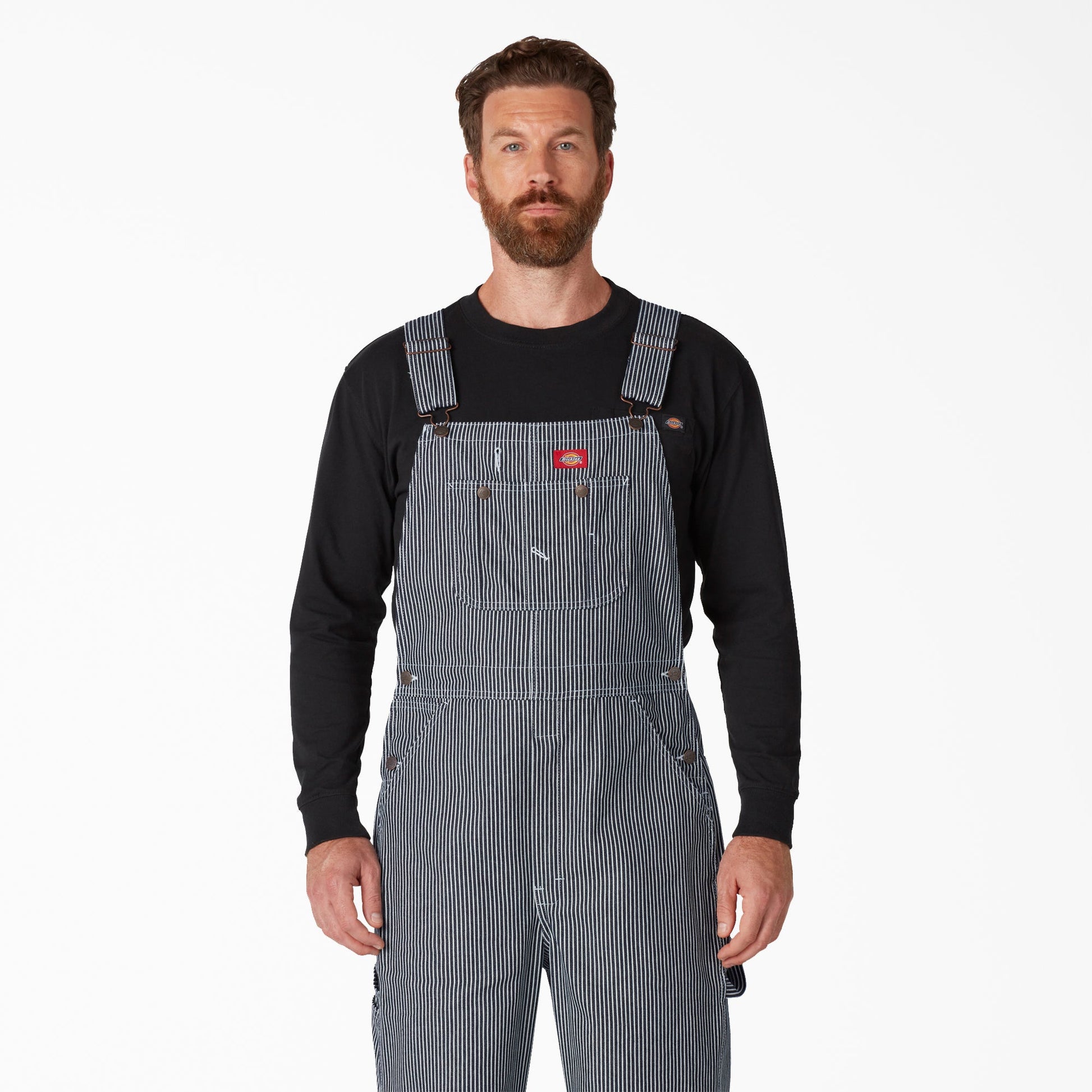 Hickory Stripe Bib Overalls For Men|Women | Dickies
