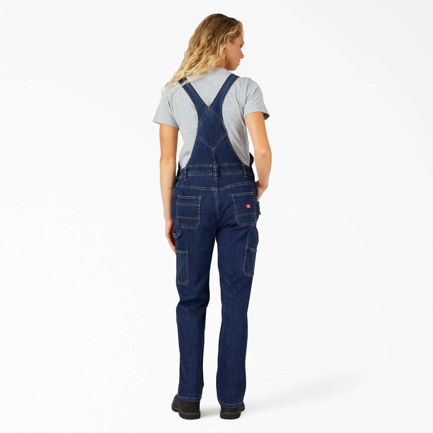 Women's Straight Fit Denim Double Front Bib Overalls For Women | Dickies
