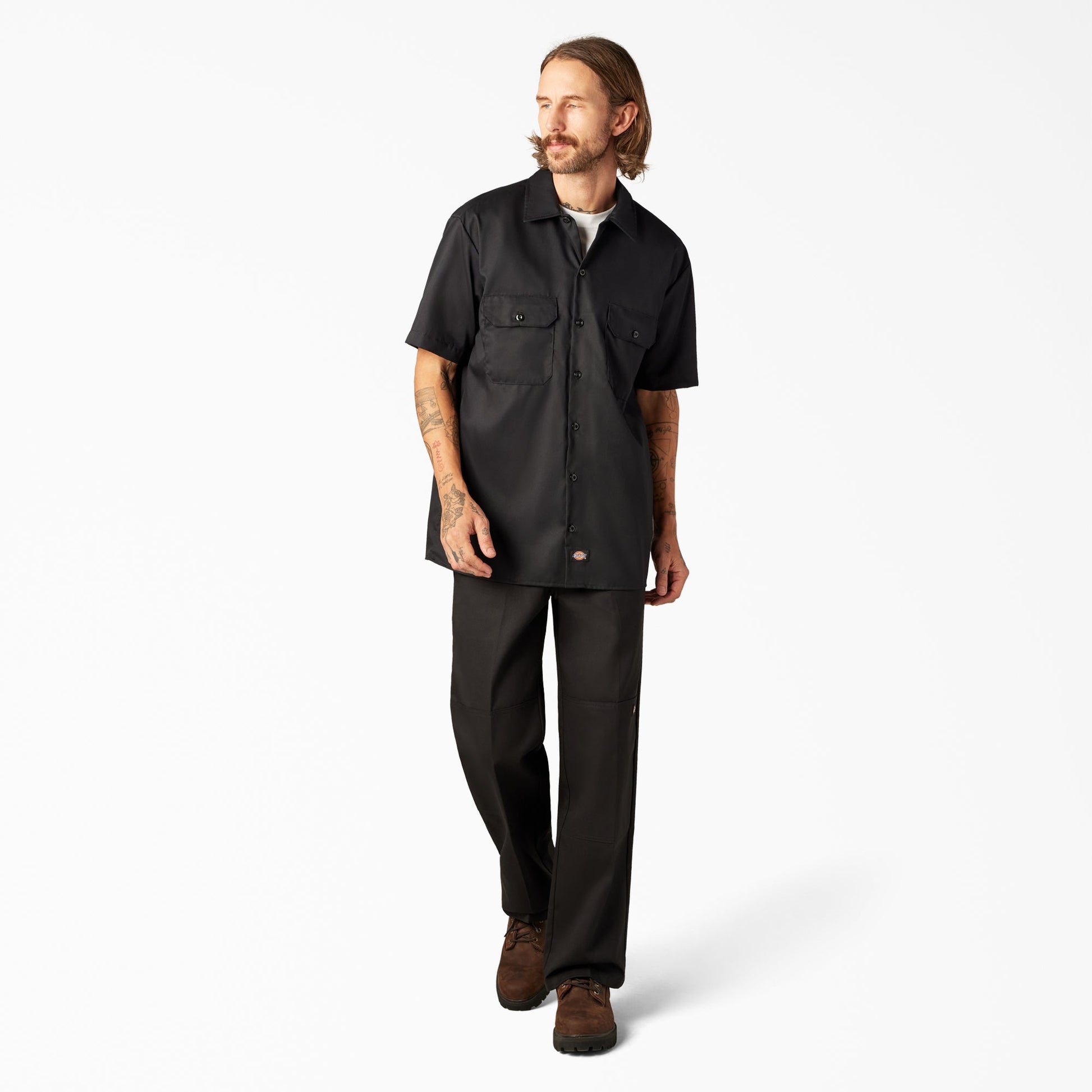 FLEX Relaxed Fit Short Sleeve Work Shirt For Men | Dickies