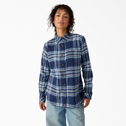 Women's Plaid Flannel Long Sleeve Shirt For Sale | Dickies