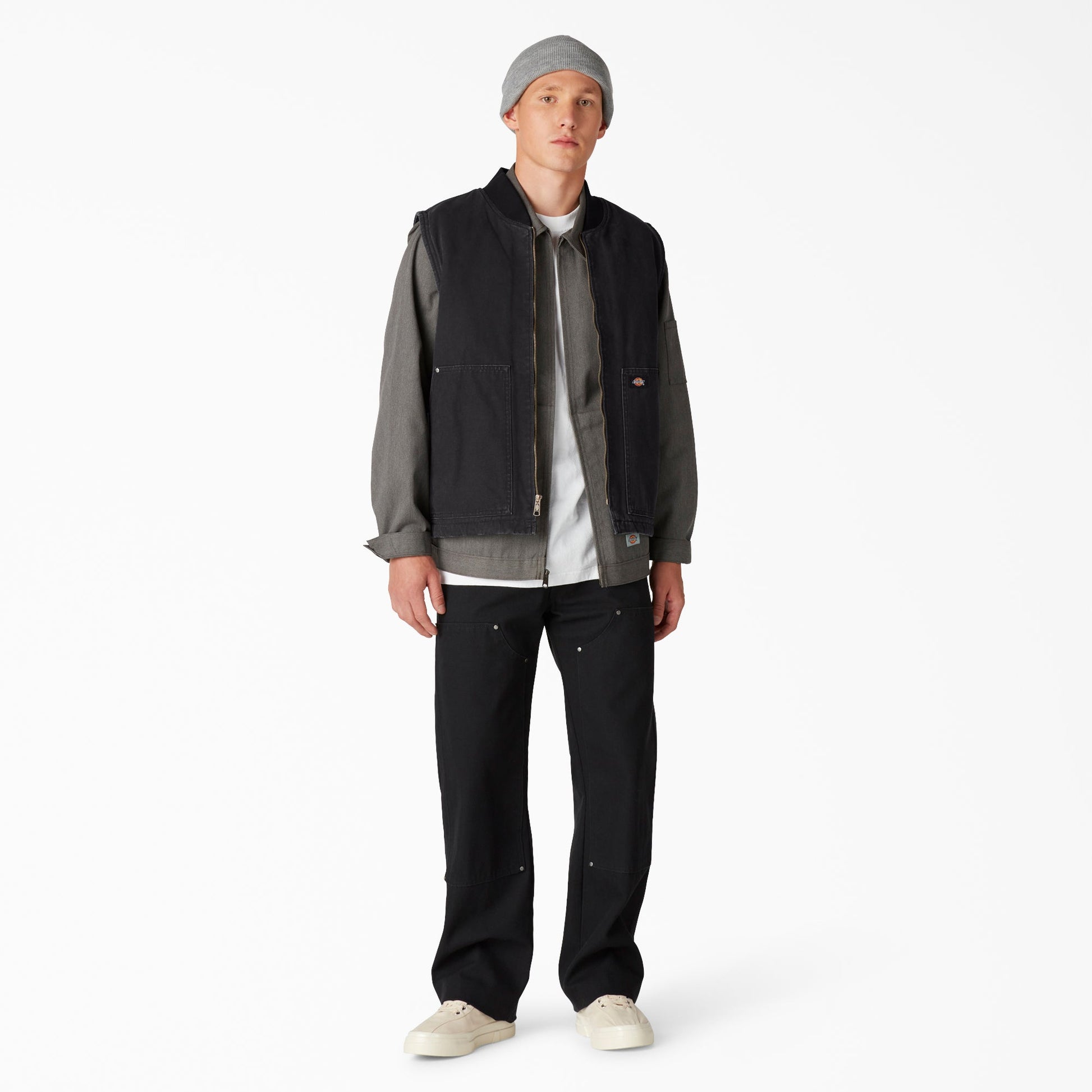 Stonewashed Duck High Pile Fleece Lined Vest For Men | Dickies