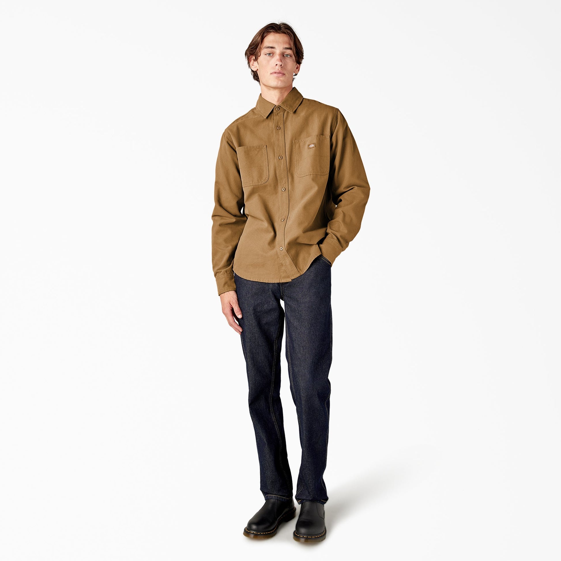 Duck Canvas Long Sleeve Utility Shirt For Sale | Dickies